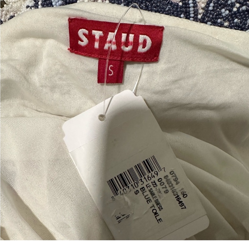 STAUD Le Sable Dress Blue Toile - Picture 5 of 7